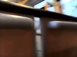 Nervous Boyfriend Receives a Bus Blowjob from His Blonde Gir