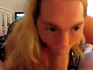 Stepmother Sucks Father-in-Law on Webcam