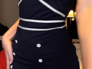 Bonniepetitexo Hot Flight Attendant Fingers Her Pussy