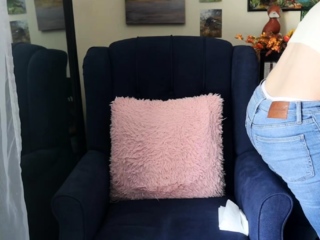 Cute curly brunette solo webcam masturbation