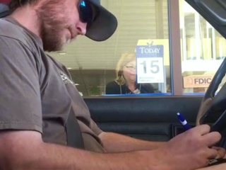Hands-Free Public Cum Daddy’s Bank Adventure