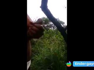 Big-Cock Latino Public Forest Masturbation Solo