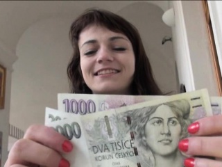 Very Slim European Chick Pussy For Cash...