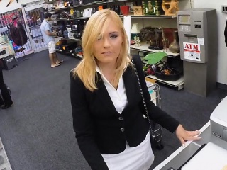 Milf Pawns Her Pussy And Pounded At The Pawnshop...